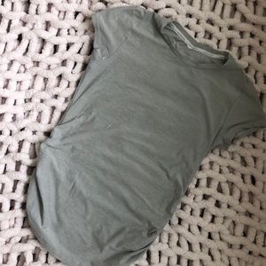 New Balance Light Gray Rouched T-Shirt Crew Neck - Small